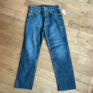 High rise straight leg jeans